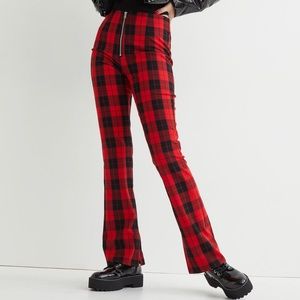 H&M flared pants red